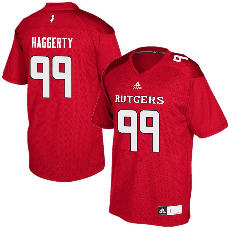 Men #99 Gavin Haggerty Rutgers Scarlet Knights College Football Jerseys Sale-Red
